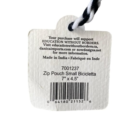 danica studio black and tan small zipper pouch with bicycles and gold hardware - Picture 7 of 7